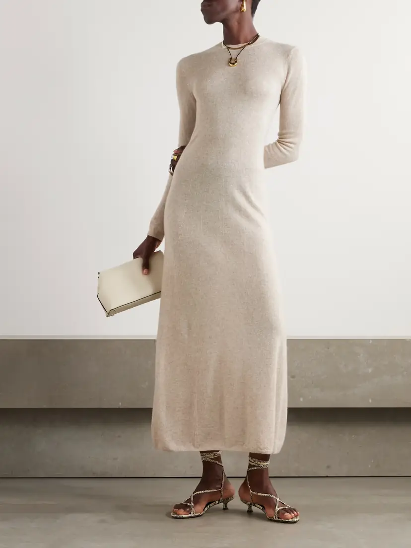 Loro Piana Camino Cashmere And Silk-blend Midi Dress | Thumbnail 2 Loro Piana Camino Cashmere And Silk-blend Midi Dress | Thumbnail 2