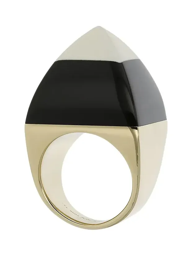 Black Bakelite Kendall Ring