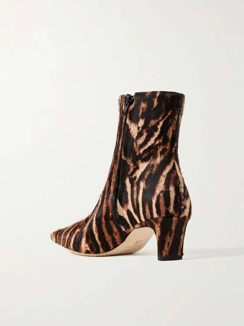Staud Wally Leopard-print Calf Hair Ankle Boots | Thumbnail 3