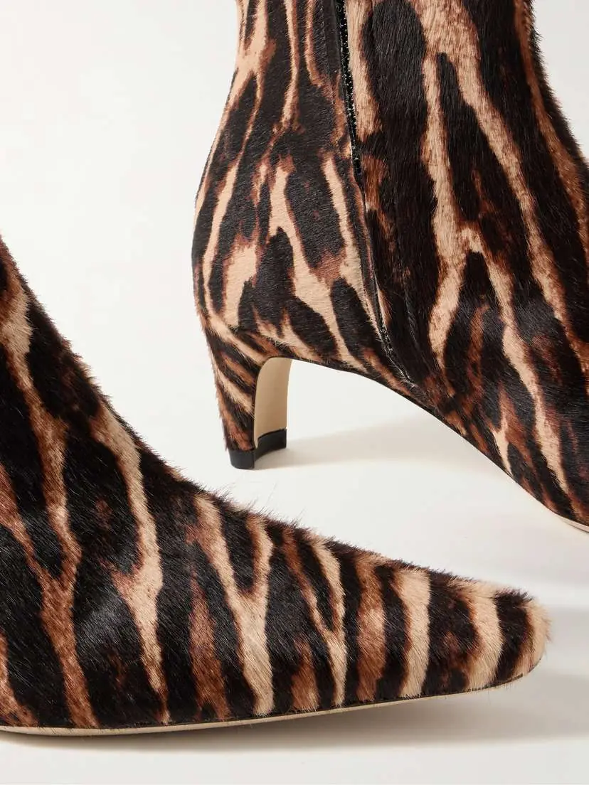 Staud Wally Leopard-print Calf Hair Ankle Boots | Thumbnail 4
