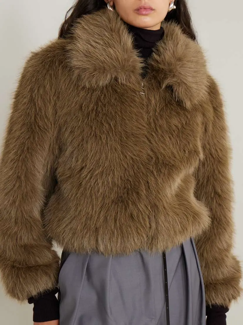 The Frankie Shop Hope Faux Fur Jacket - x large | Thumbnail 3