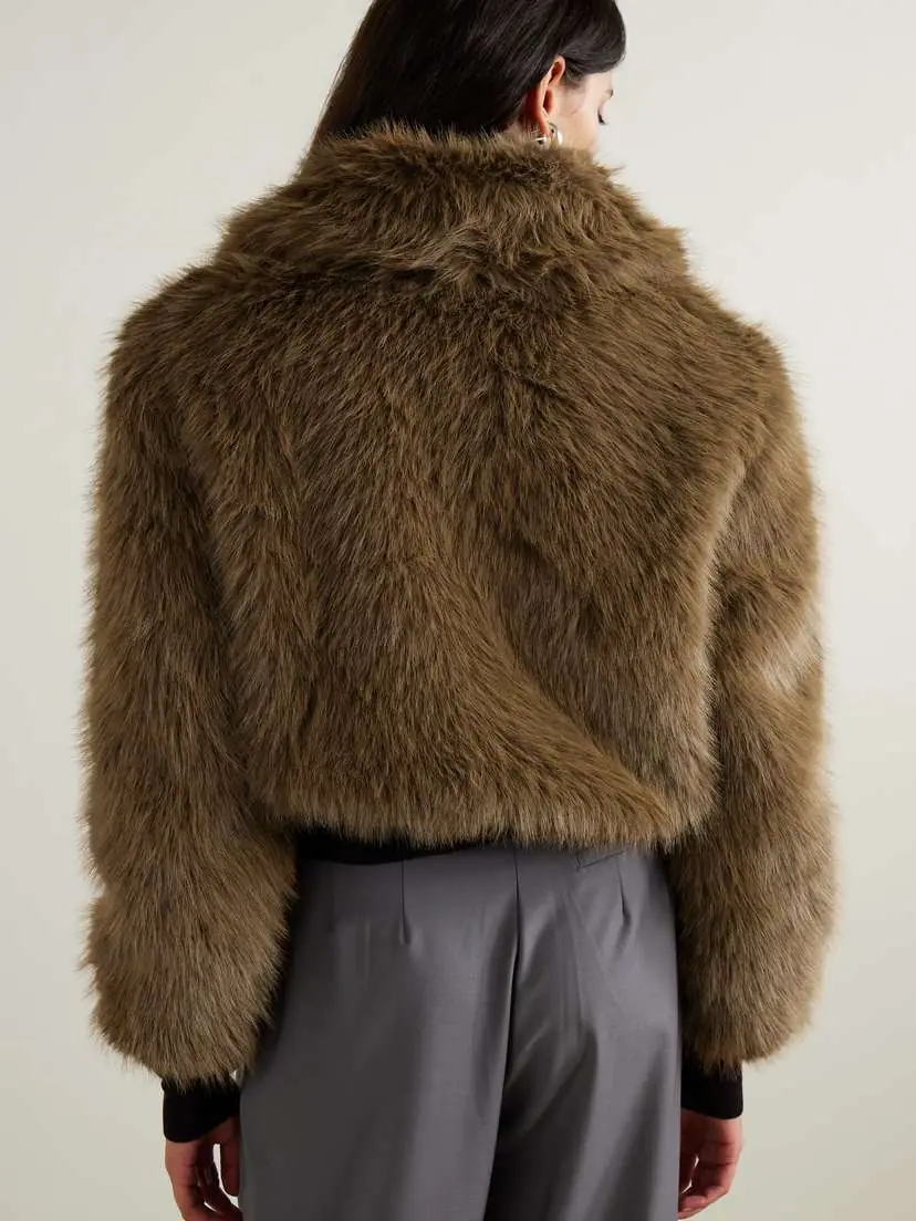 The Frankie Shop Hope Faux Fur Jacket - x large | Thumbnail 4