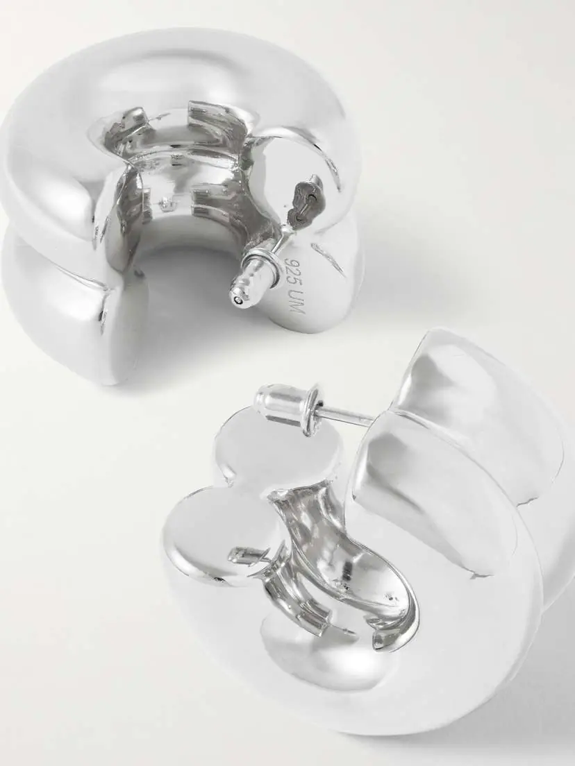 Uncommon Matters Billow Silver Hoop Earrings | Thumbnail 3 Uncommon Matters Billow Silver Hoop Earrings | Thumbnail 3