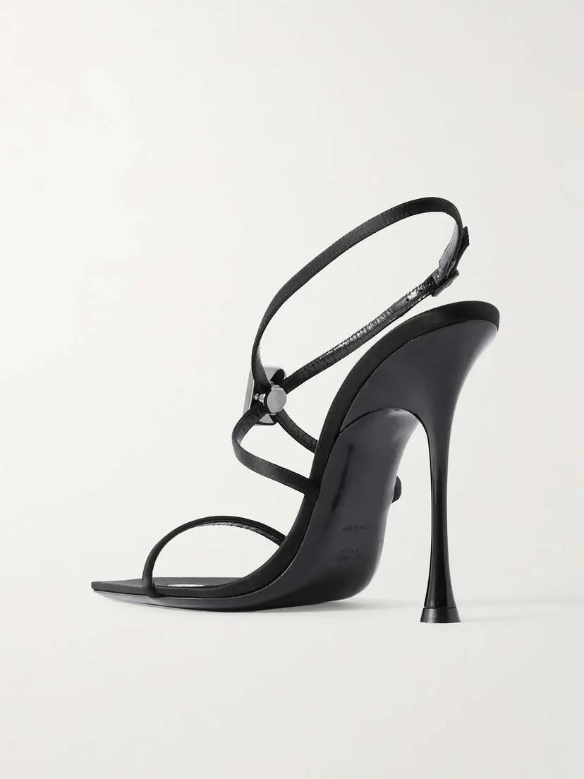 Saint Laurent Harlow Crystal-embellished Satin Sandals | Thumbnail 3 Saint Laurent Harlow Crystal-embellished Satin Sandals | Thumbnail 3
