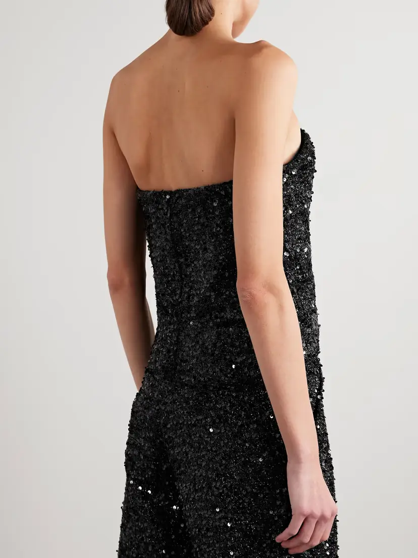 Isabel Marant Aviana Strapless Sequined Metallic Tulle Top | Thumbnail 3 Isabel Marant Aviana Strapless Sequined Metallic Tulle Top | Thumbnail 3