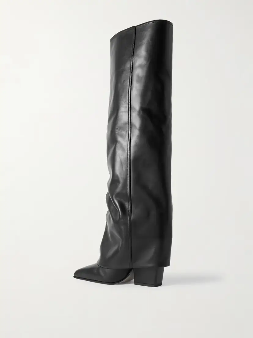 Paris Texas Jane Folded Leather Knee Boots | Thumbnail 3