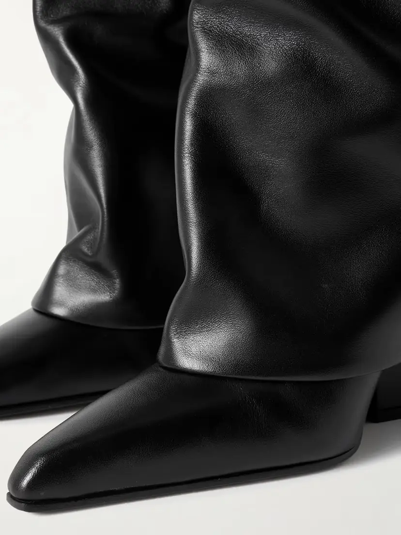 Paris Texas Jane Folded Leather Knee Boots | Thumbnail 4