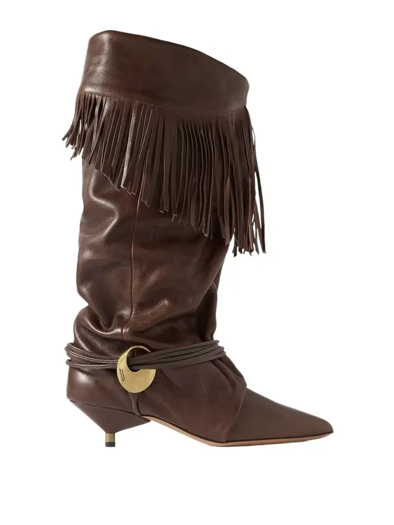 Isabel Marant Fringed Leather Knee Boots | Thumbnail 1 Isabel Marant Fringed Leather Knee Boots | Thumbnail 1
