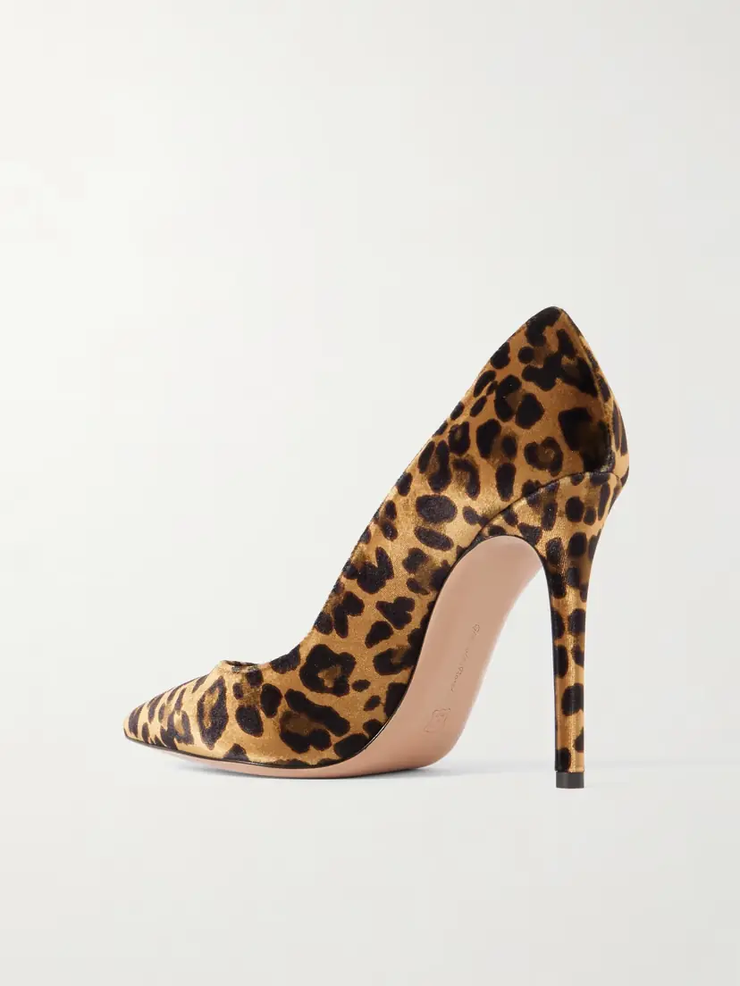 Gianvito Rossi Gianvito 105 Leopard-print Velvet Pumps | Thumbnail 3 Gianvito Rossi Gianvito 105 Leopard-print Velvet Pumps | Thumbnail 3