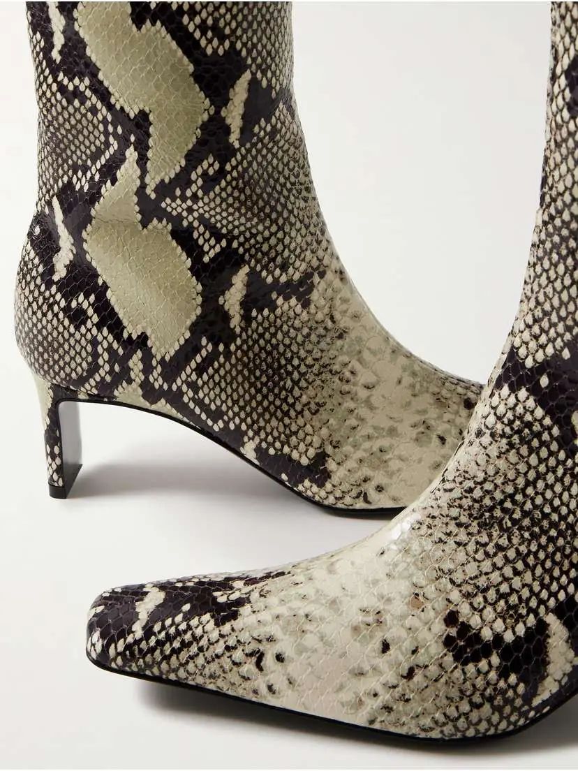 Khaite Ona Snake-print Leather Knee Boots | Thumbnail 4 Khaite Ona Snake-print Leather Knee Boots | Thumbnail 4