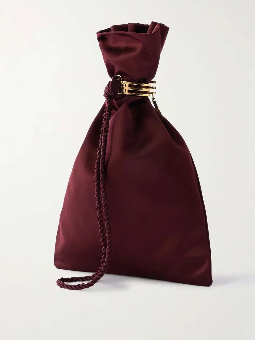 Saint Laurent Embellished Satin Bucket Bag | Thumbnail 3