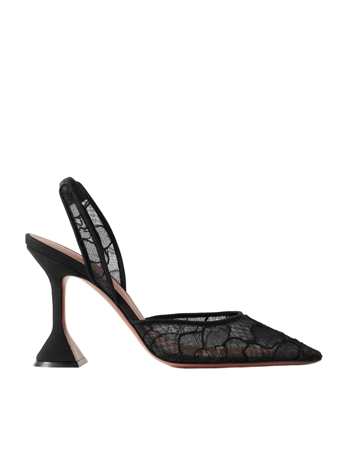 Amina Muaddi Holli 95 Corded Lace Slingback Pumps