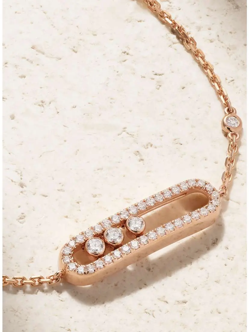 Messika Baby Move 18-karat Rose Gold Diamond Bracelet | Thumbnail 4 Messika Baby Move 18-karat Rose Gold Diamond Bracelet | Thumbnail 4