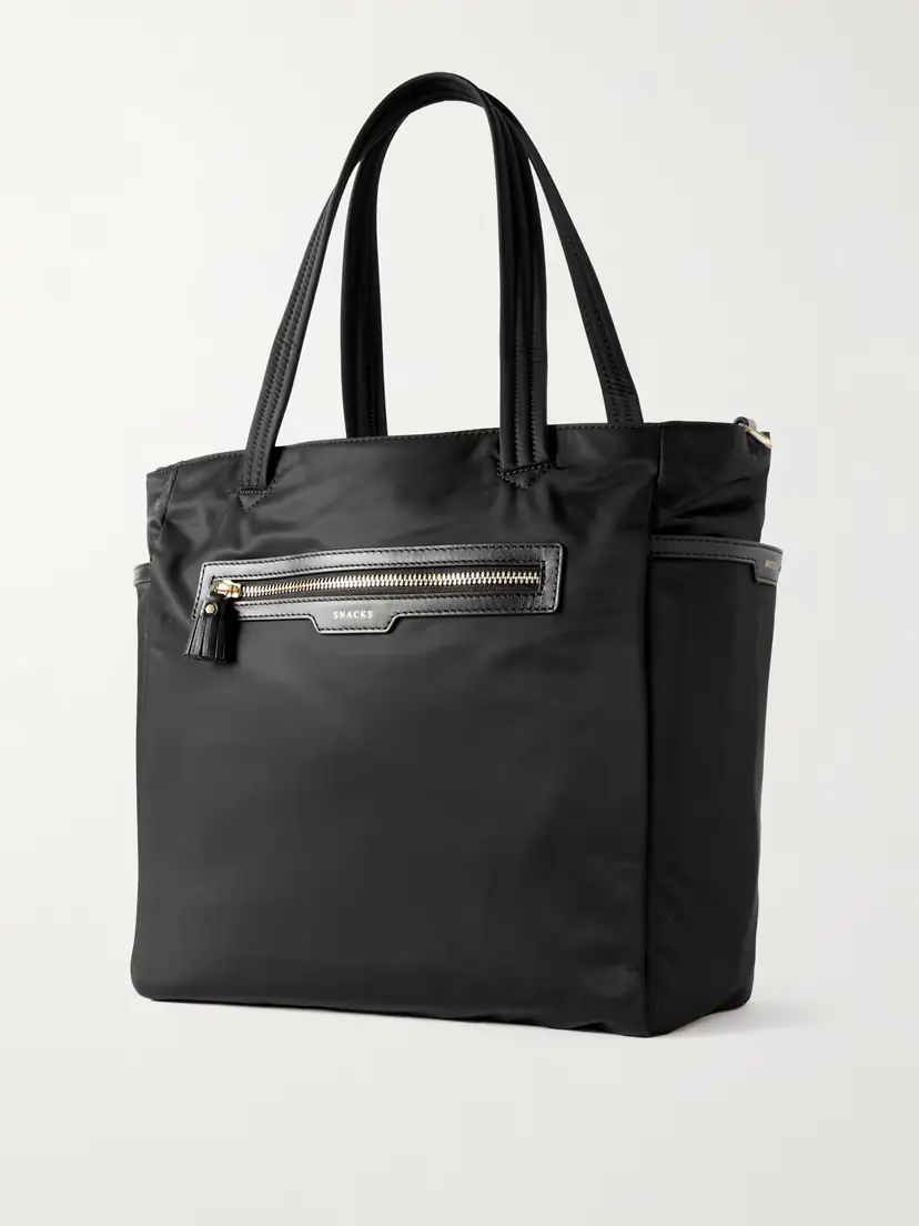 Anya Hindmarch Baby Leather-trimmed Econyl® Tote | Thumbnail 3 Anya Hindmarch Baby Leather-trimmed Econyl® Tote | Thumbnail 3