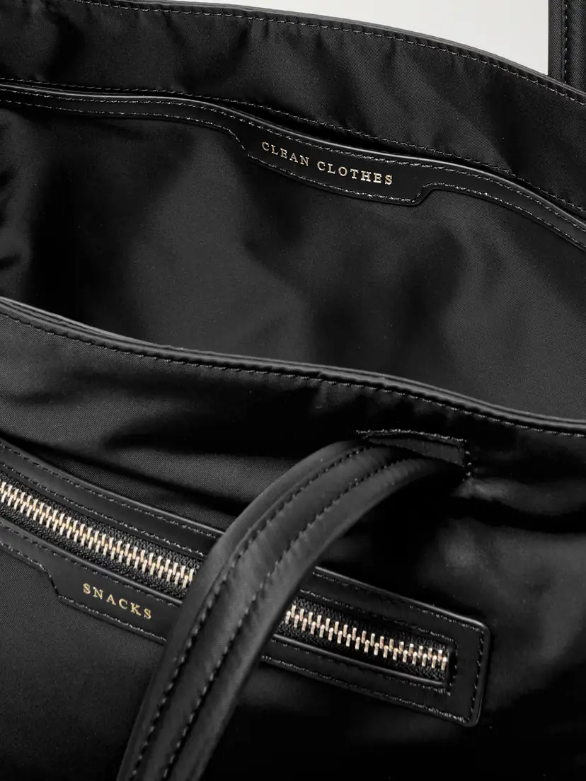 Anya Hindmarch Baby Leather-trimmed Econyl® Tote | Thumbnail 5 Anya Hindmarch Baby Leather-trimmed Econyl® Tote | Thumbnail 5