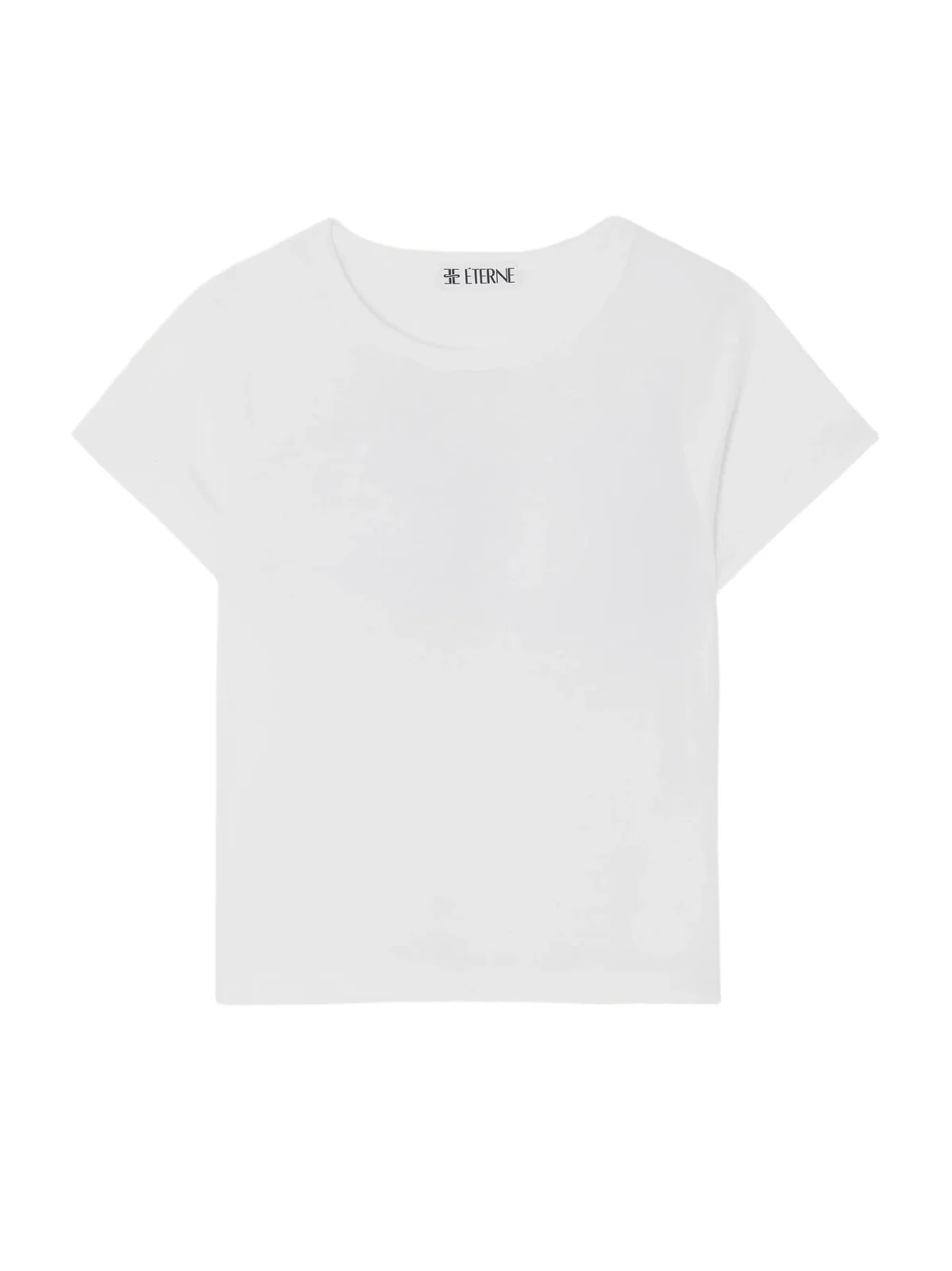 Short Sleeve Baby Tee Cropped Cotton And Modal-blend Jersey T-shirt