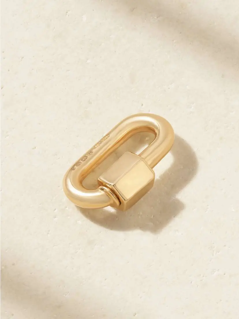 Marla Aaron Chubby Babylock 14-karat Gold Pendant | Thumbnail 3