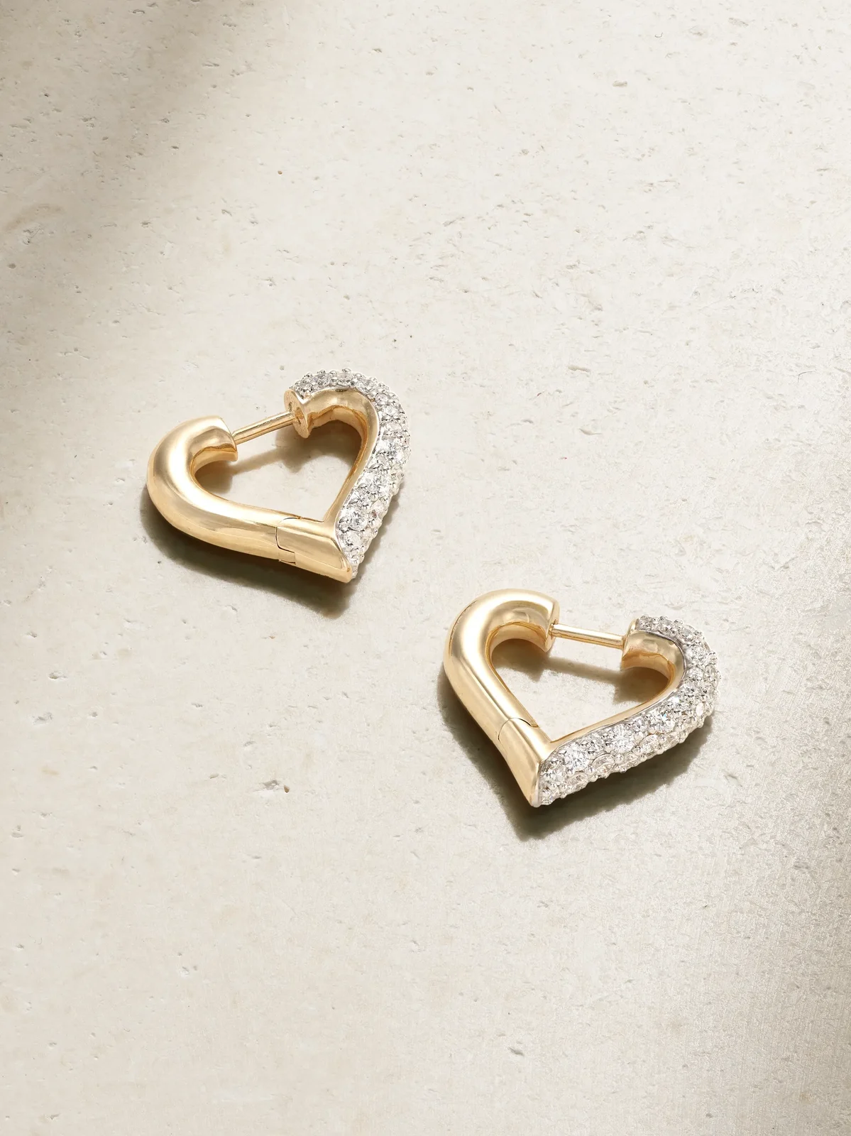 Baby Chubby Love Rhodium-plated 14-karat Gold Diamond Hoop Earrings Baby Chubby Love Rhodium-plated 14-karat Gold Diamond Hoop Earrings