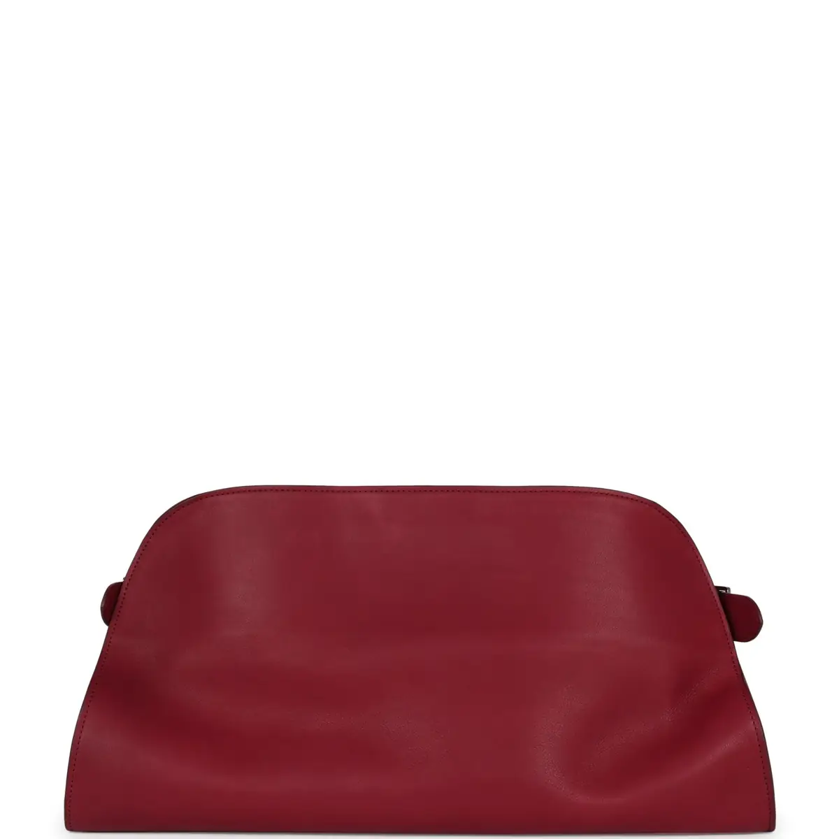 The Row The Row Soft Margaux East West Clutch Amaranto Saddle Leather Silver Hardware | Thumbnail 4 The Row The Row Soft Margaux East West Clutch Amaranto Saddle Leather Silver Hardware | Thumbnail 4