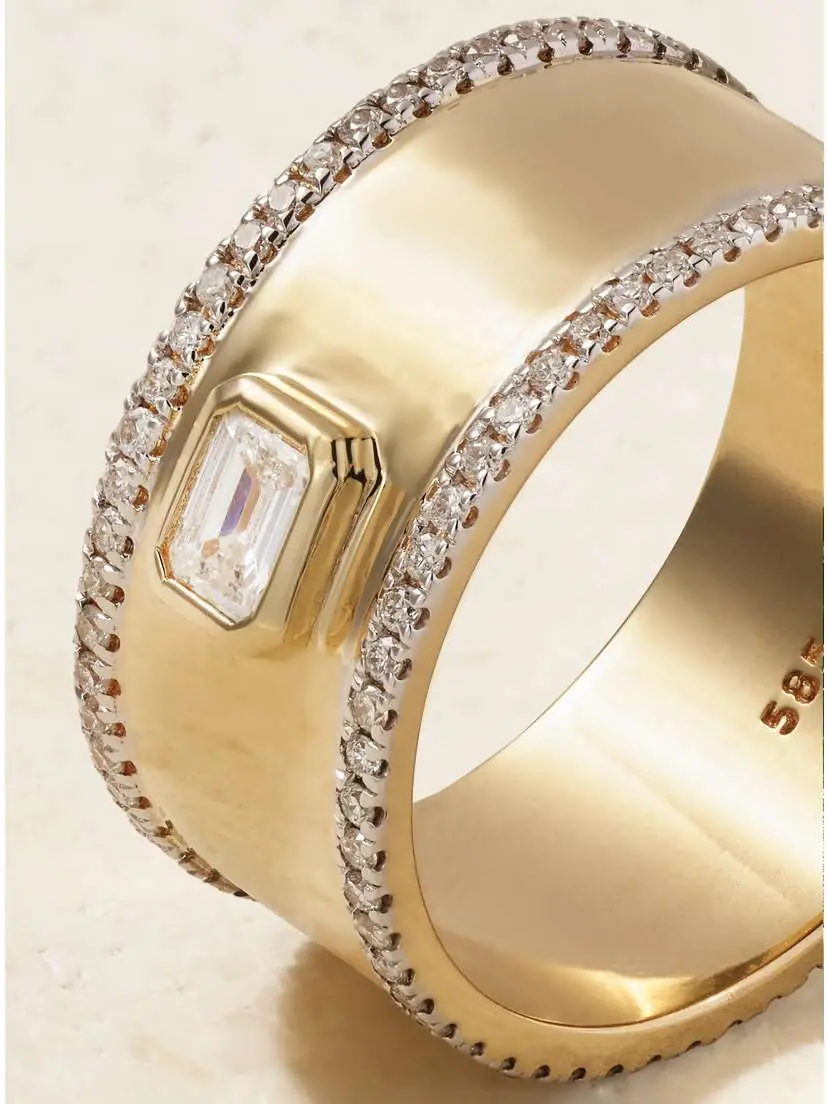 Mateo Edge Cigar 14-karat Gold Diamond Ring | Thumbnail 4 Mateo Edge Cigar 14-karat Gold Diamond Ring | Thumbnail 4