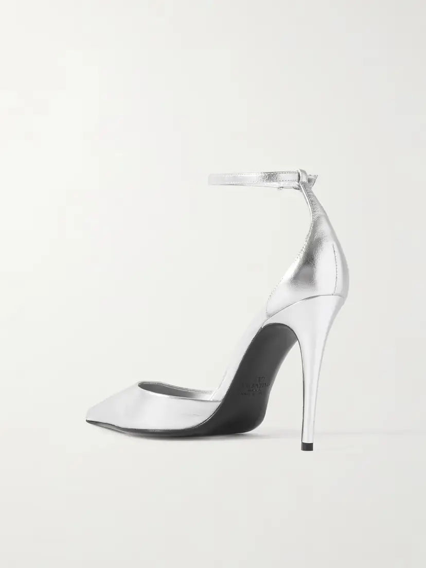 Valentino Garavani Eveninglam 100 Metallic Leather Pumps | Thumbnail 3