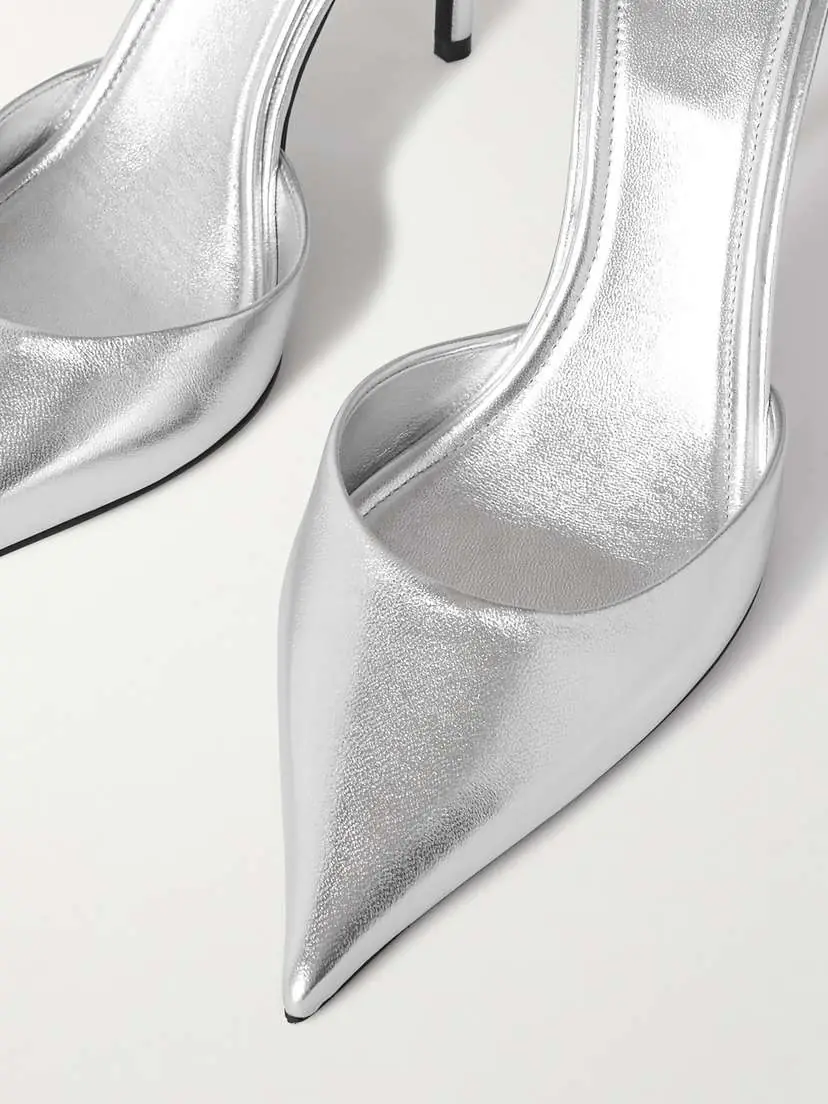 Valentino Garavani Eveninglam 100 Metallic Leather Pumps | Thumbnail 4