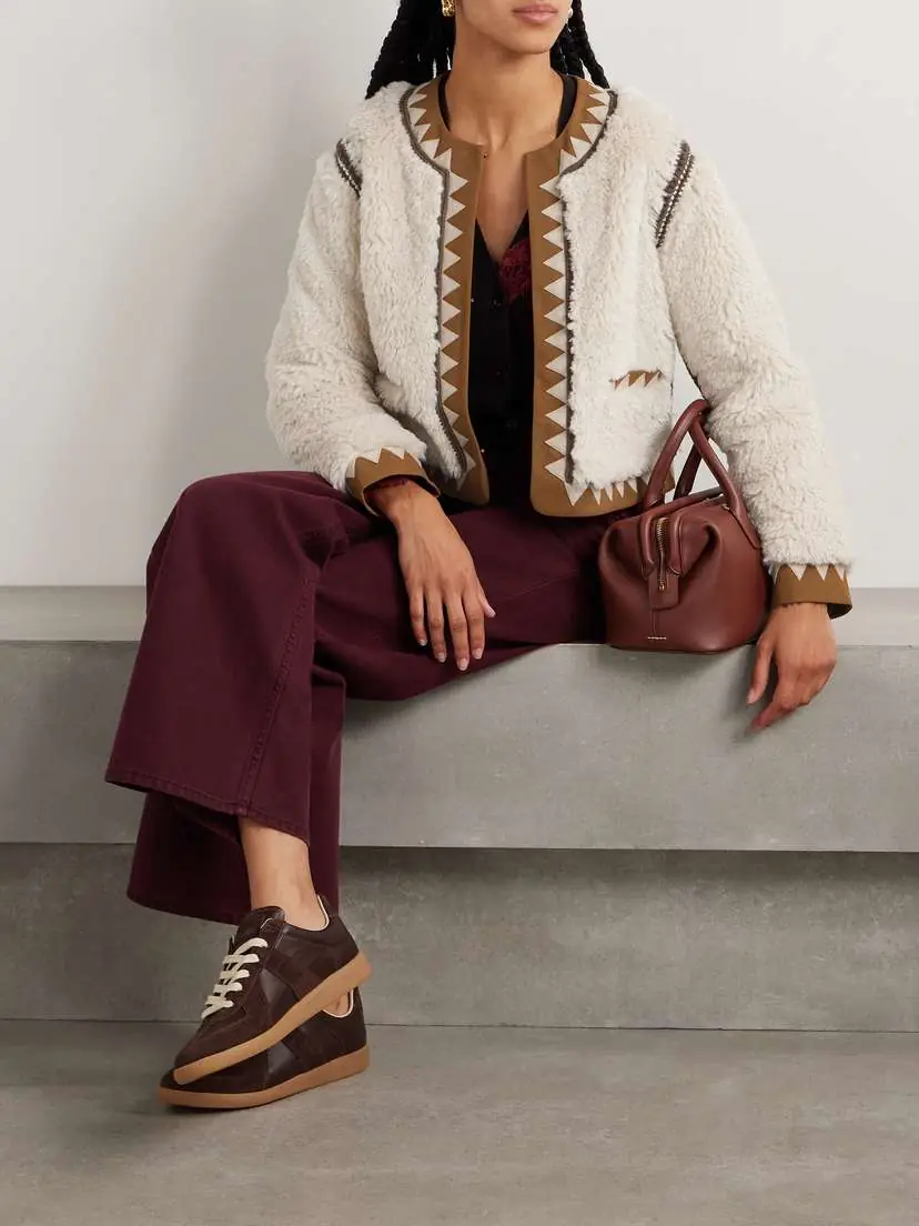 Sea Ginevra Leather And Suede-trimmed Faux Shearling Jacket | Thumbnail 2