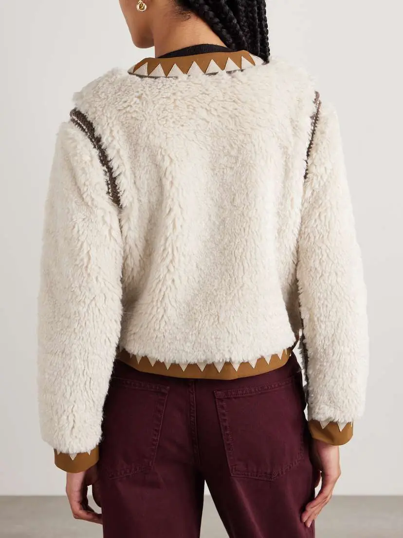 Sea Ginevra Leather And Suede-trimmed Faux Shearling Jacket | Thumbnail 4