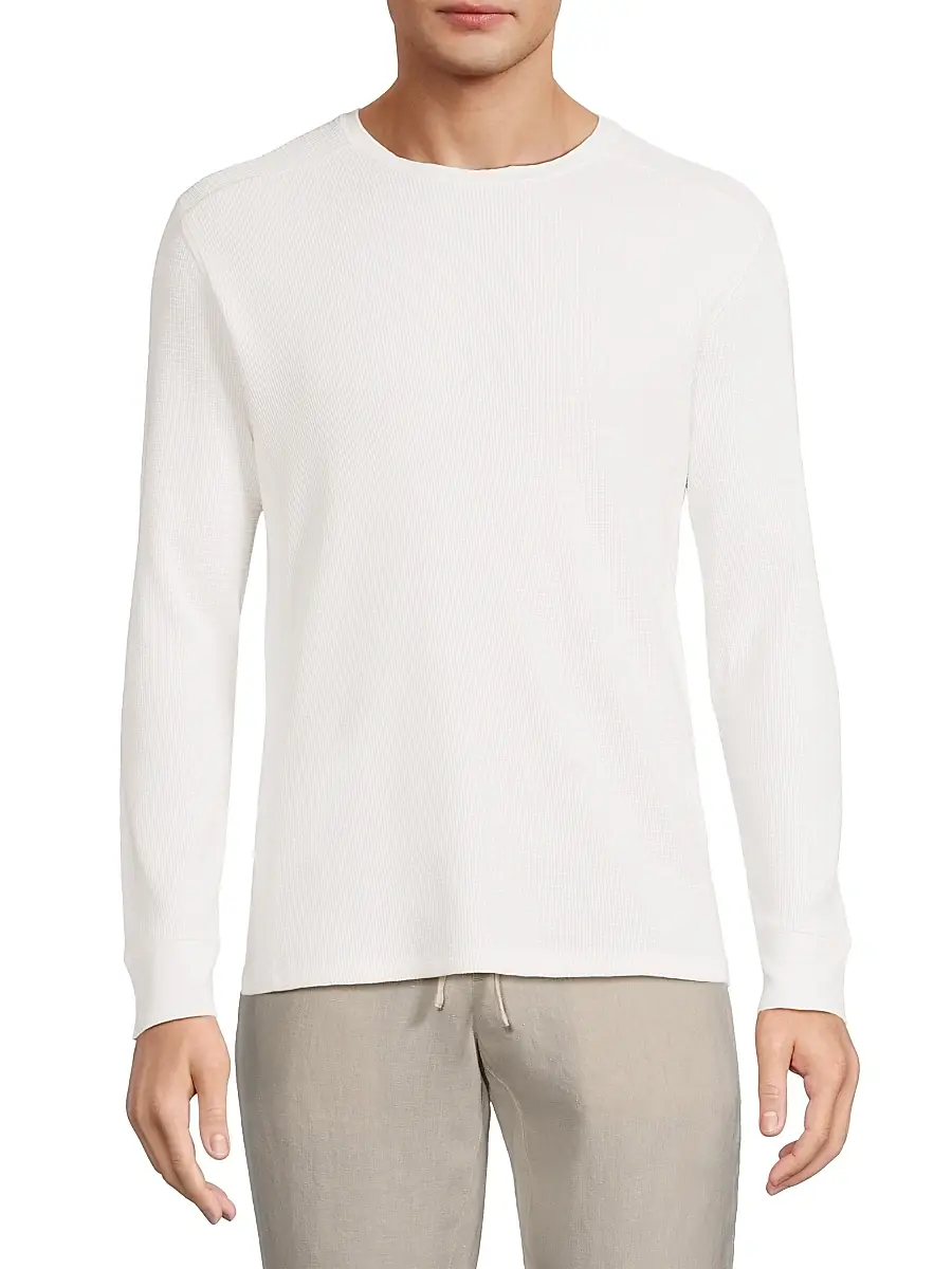 Vince Men's Thermal Crewneck Long-Sleeve T-Shirt | Thumbnail 3 Vince Men's Thermal Crewneck Long-Sleeve T-Shirt | Thumbnail 3
