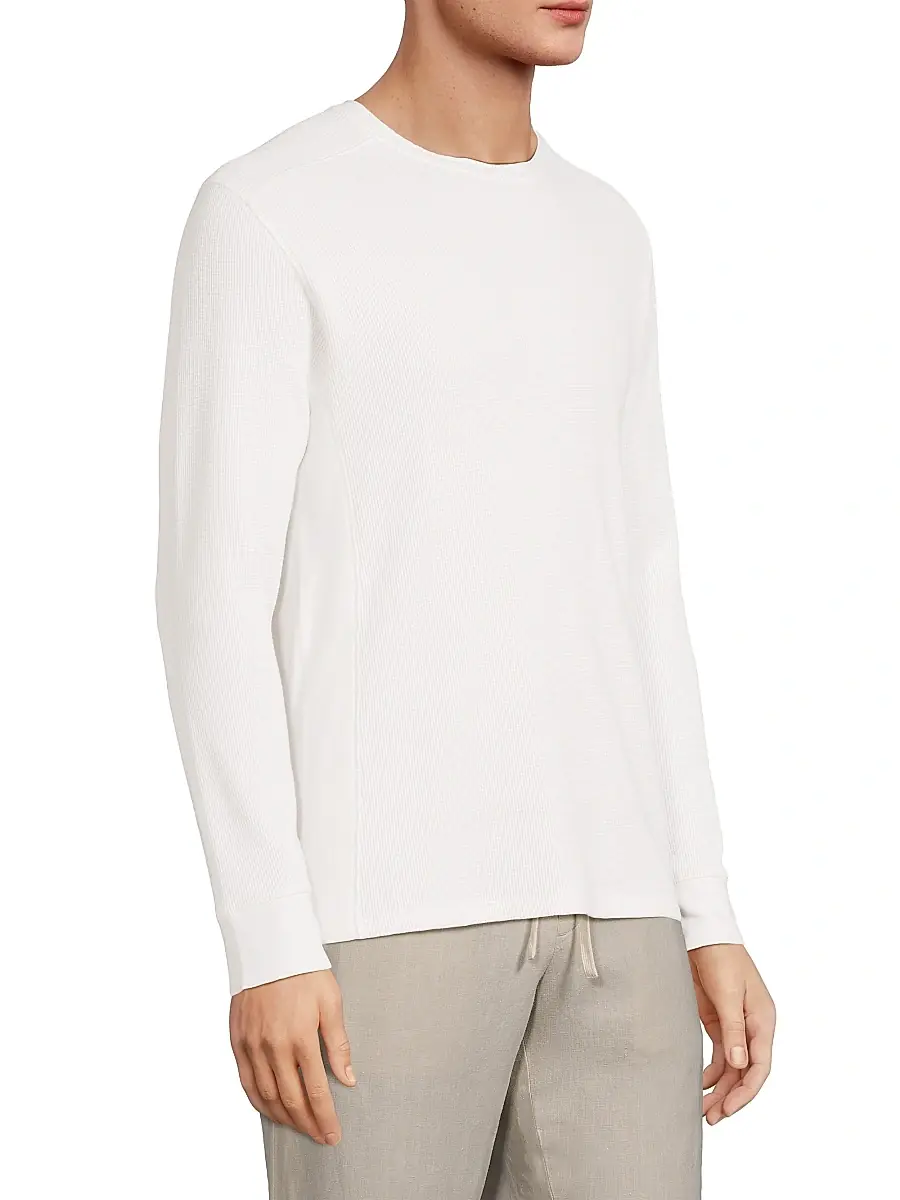 Vince Men's Thermal Crewneck Long-Sleeve T-Shirt | Thumbnail 4 Vince Men's Thermal Crewneck Long-Sleeve T-Shirt | Thumbnail 4