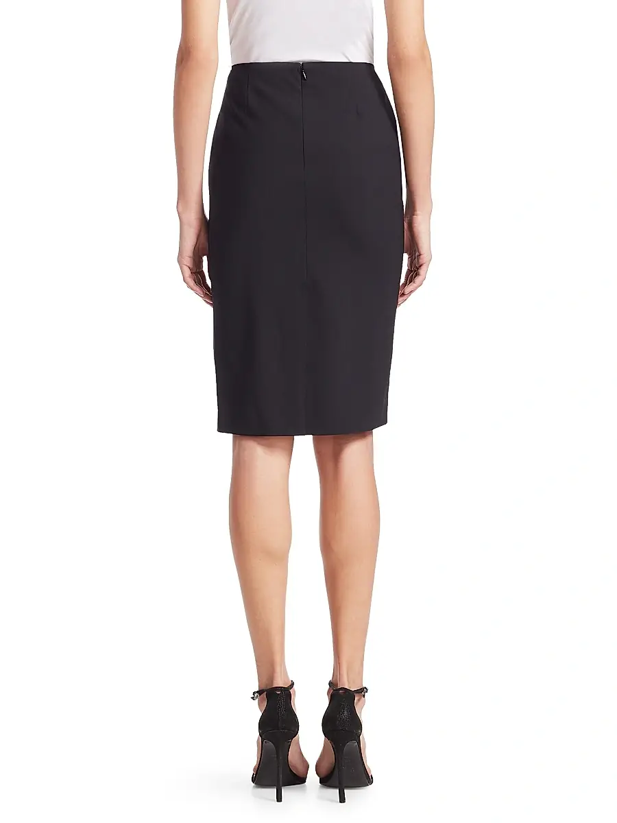 Theory Women's Skinny Stretch-Wool Pencil Skirt | Thumbnail 5