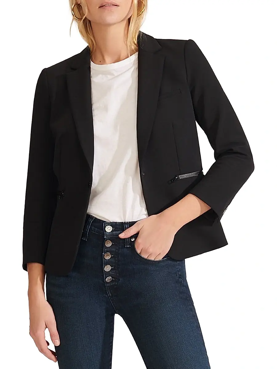 Veronica Beard Women's Core Scuba Schoolboy Jacket | Thumbnail 3 Veronica Beard Women's Core Scuba Schoolboy Jacket | Thumbnail 3