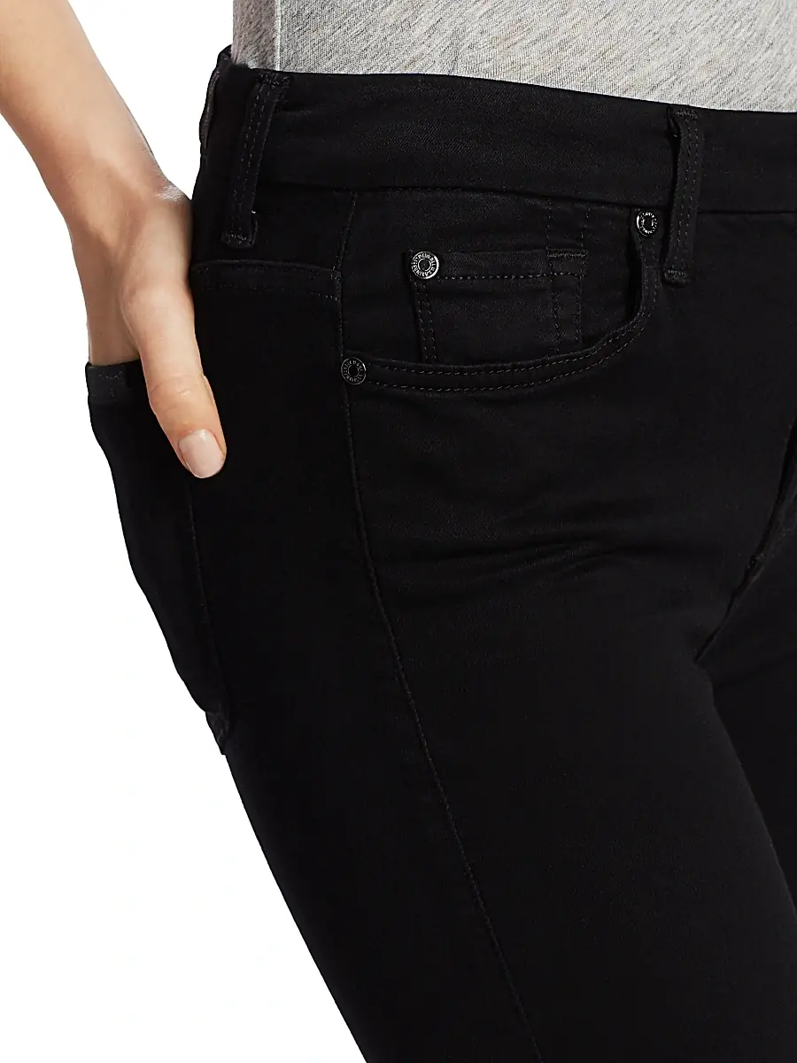 7 For All Mankind Women's The High-Rise Skinny Slim Illusion Jeans - Black Rinse | Thumbnail 6 7 For All Mankind Women's The High-Rise Skinny Slim Illusion Jeans - Black Rinse | Thumbnail 6