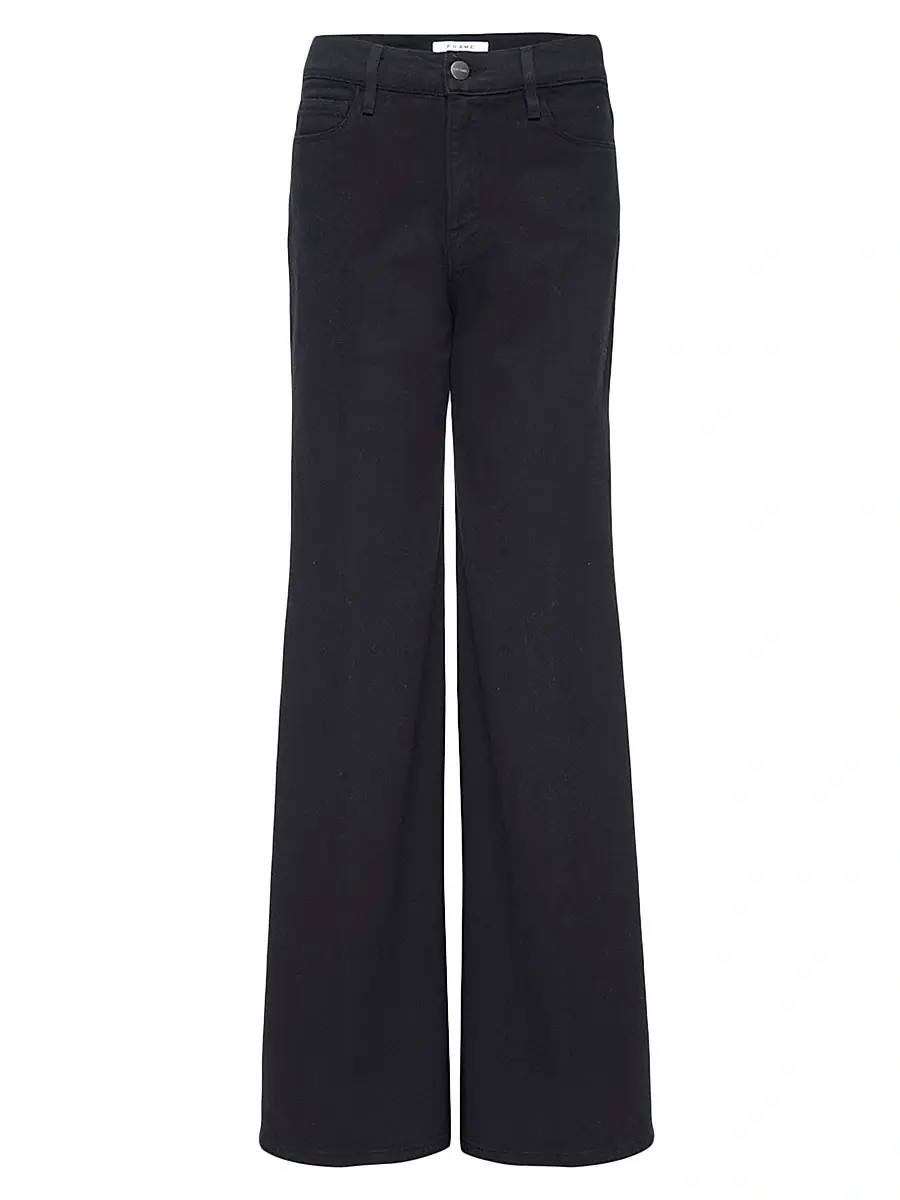Frame Women's Le Palazzo Wide Leg Jeans - Film Noir | Image 1 Frame Women's Le Palazzo Wide Leg Jeans - Film Noir | Image 1