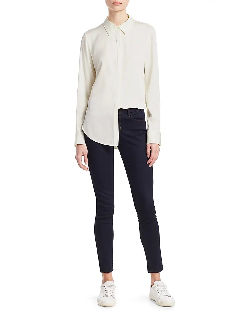 Theory Women's Sunaya Silk Blouse | Thumbnail 2 Theory Women's Sunaya Silk Blouse | Thumbnail 2