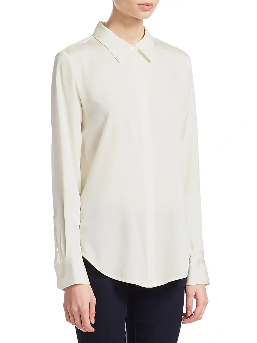 Theory Women's Sunaya Silk Blouse | Thumbnail 3 Theory Women's Sunaya Silk Blouse | Thumbnail 3