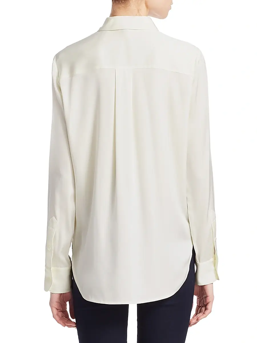 Theory Women's Sunaya Silk Blouse | Thumbnail 5 Theory Women's Sunaya Silk Blouse | Thumbnail 5