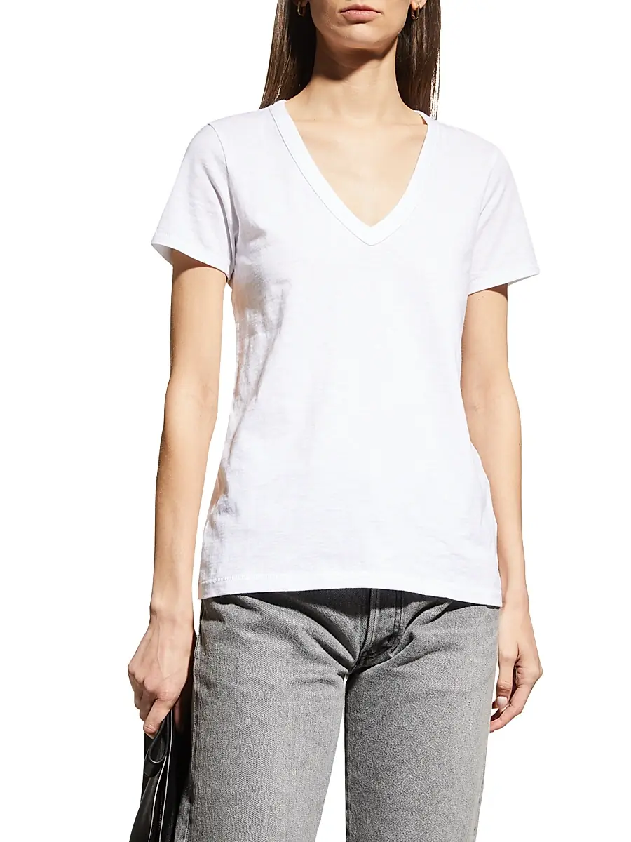 rag & bone Women's V-Neck Cotton Tee | Thumbnail 3 rag & bone Women's V-Neck Cotton Tee | Thumbnail 3