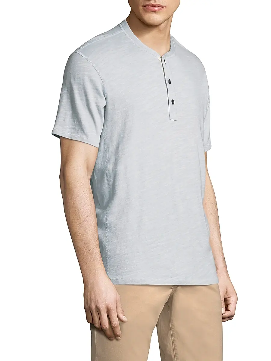 rag & bone Men's Textured Slim-fit Short Sleeve Henley T-Shirt | Thumbnail 4 rag & bone Men's Textured Slim-fit Short Sleeve Henley T-Shirt | Thumbnail 4