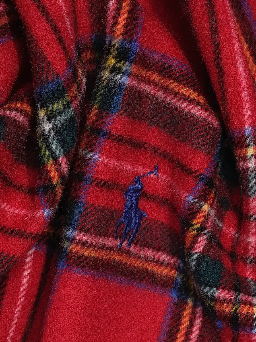 Polo Ralph Lauren Men's Original Label Cashmere Plaid Scarf | Thumbnail 2 Polo Ralph Lauren Men's Original Label Cashmere Plaid Scarf | Thumbnail 2