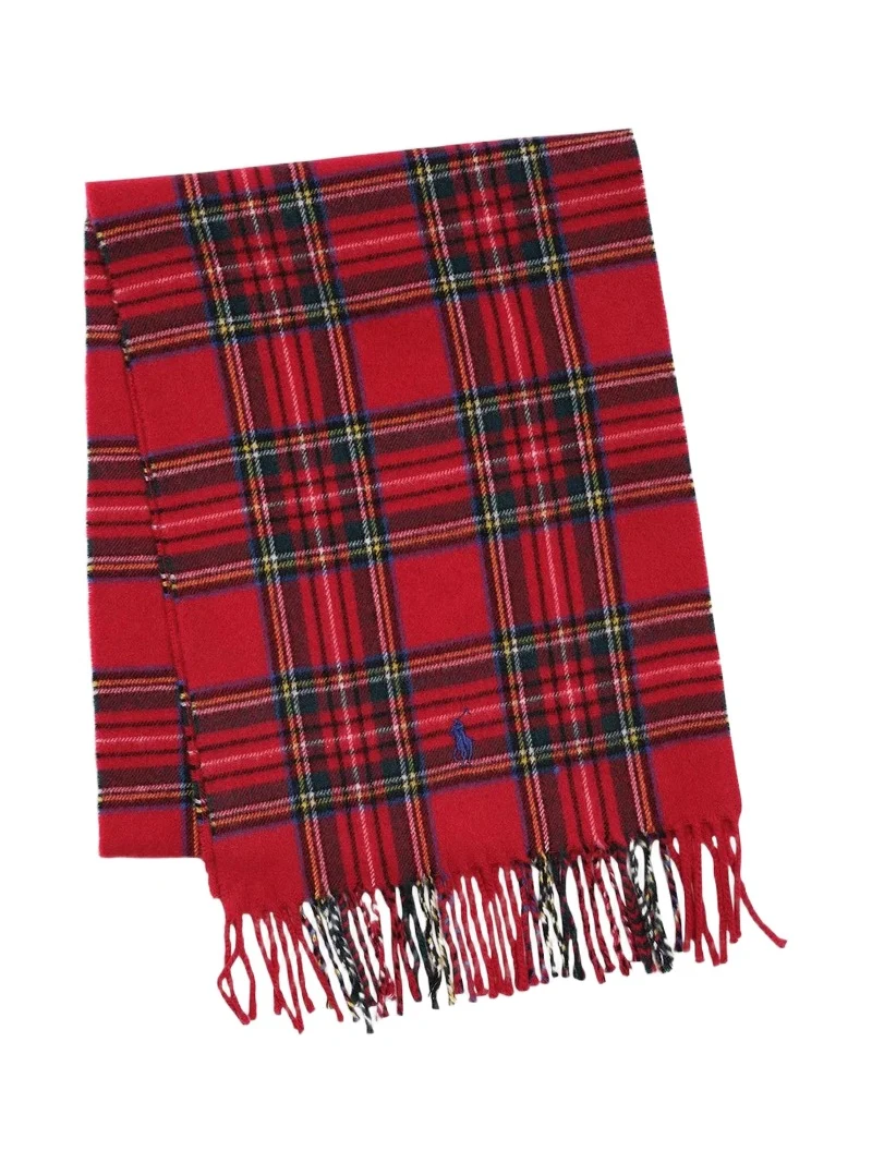 Polo Ralph Lauren Men's Original Label Cashmere Plaid Scarf