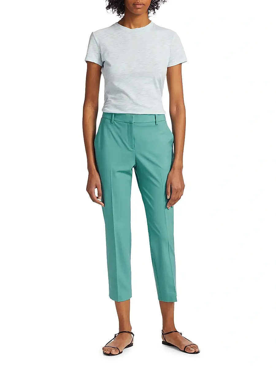 Theory Women's Treeca Skinny-Leg Cropped Classic Suiting Pants | Thumbnail 2