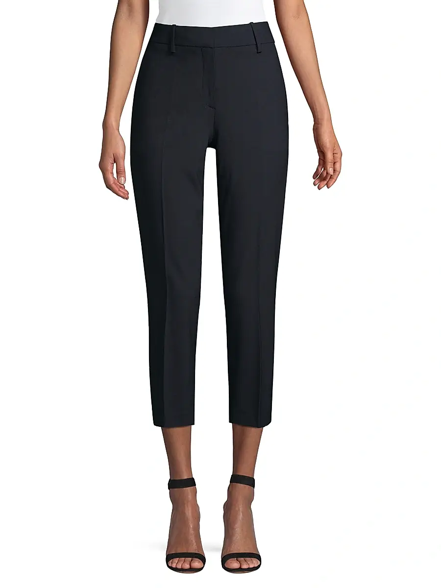 Theory Women's Treeca Skinny-Leg Cropped Classic Suiting Pants | Thumbnail 3