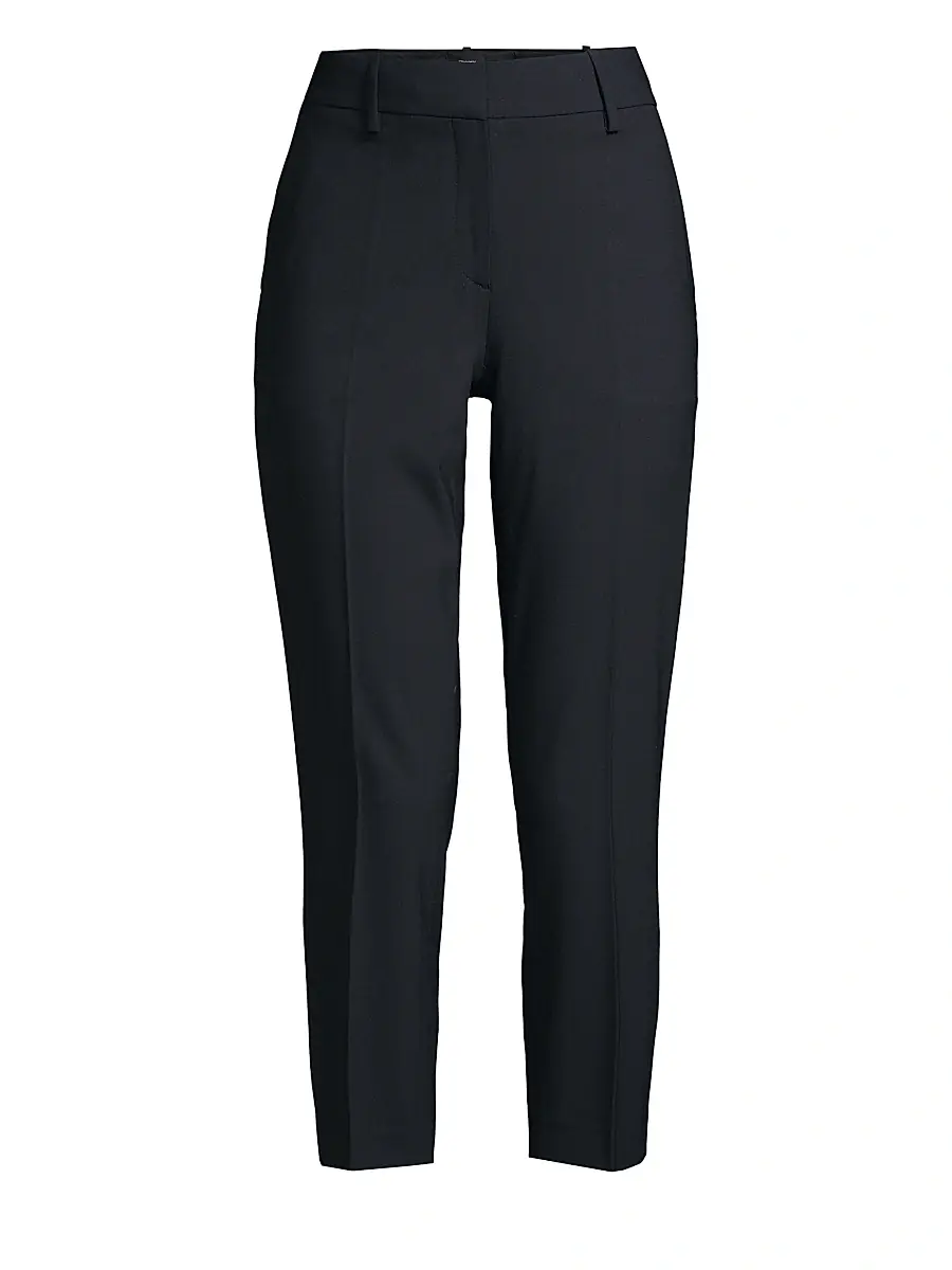 Theory Women's Treeca Skinny-Leg Cropped Classic Suiting Pants | Thumbnail 4