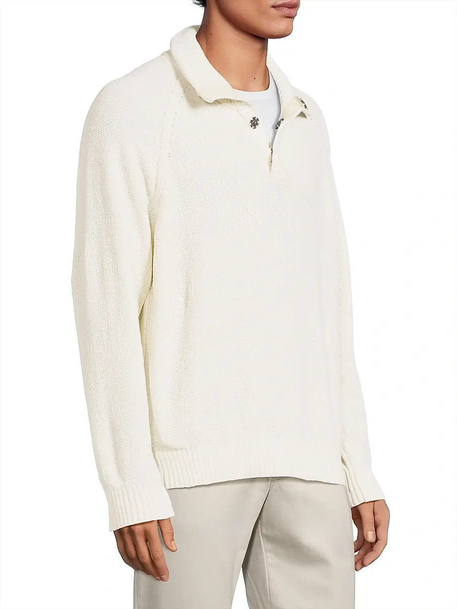 Tommy Bahama Men's Shoreline Chenille Snap Mock | Thumbnail 4 Tommy Bahama Men's Shoreline Chenille Snap Mock | Thumbnail 4