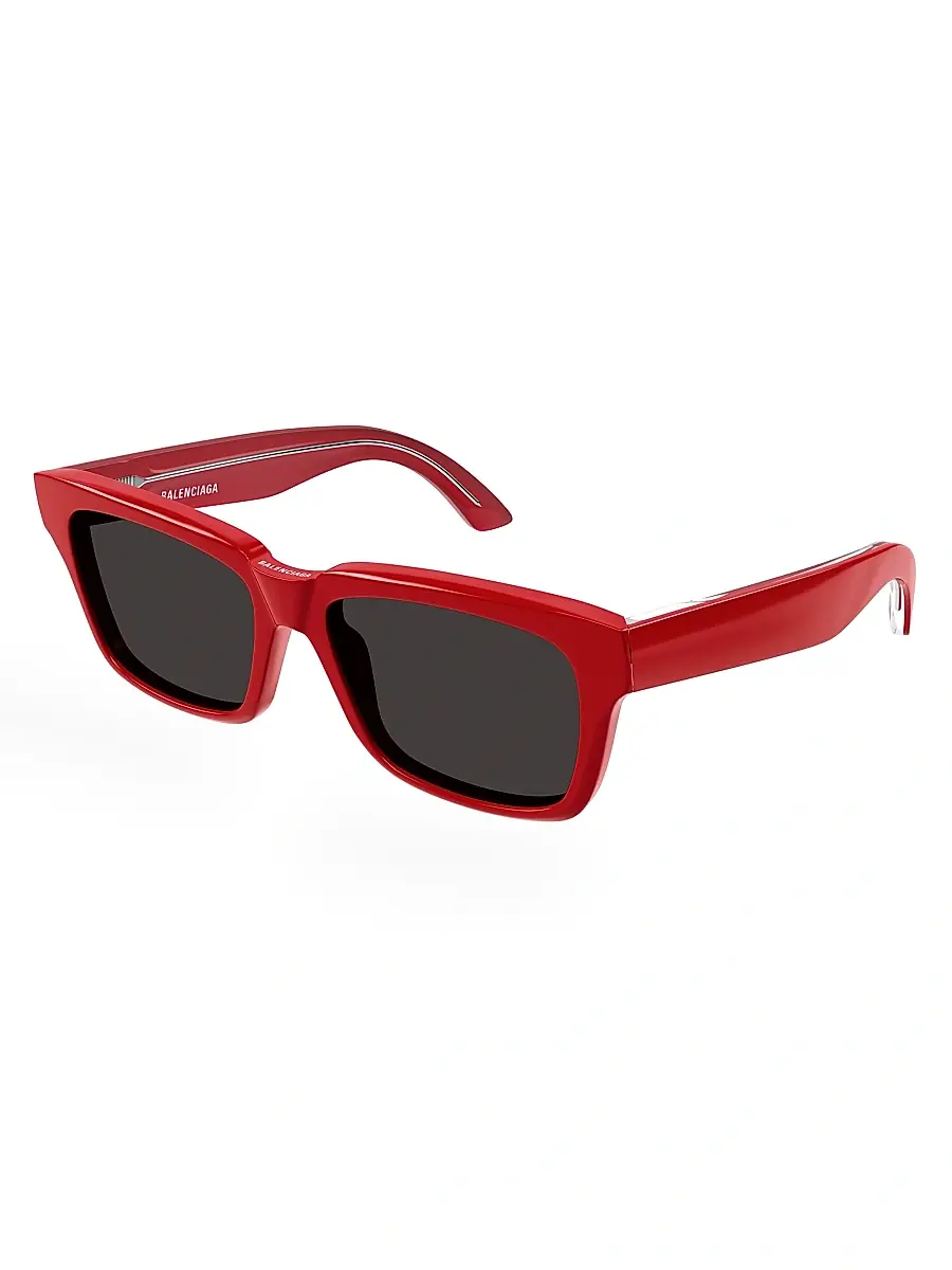 Balenciaga Men's Weekend BB0346S 55MM Square Sunglasses - Red Dark Grey | Thumbnail 3 Balenciaga Men's Weekend BB0346S 55MM Square Sunglasses - Red Dark Grey | Thumbnail 3