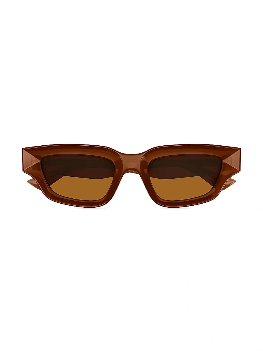 Bottega Veneta Men's Edgy 53MM Rectangular Sunglasses | Thumbnail 2