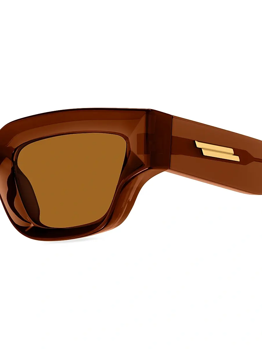 Bottega Veneta Men's Edgy 53MM Rectangular Sunglasses | Thumbnail 3