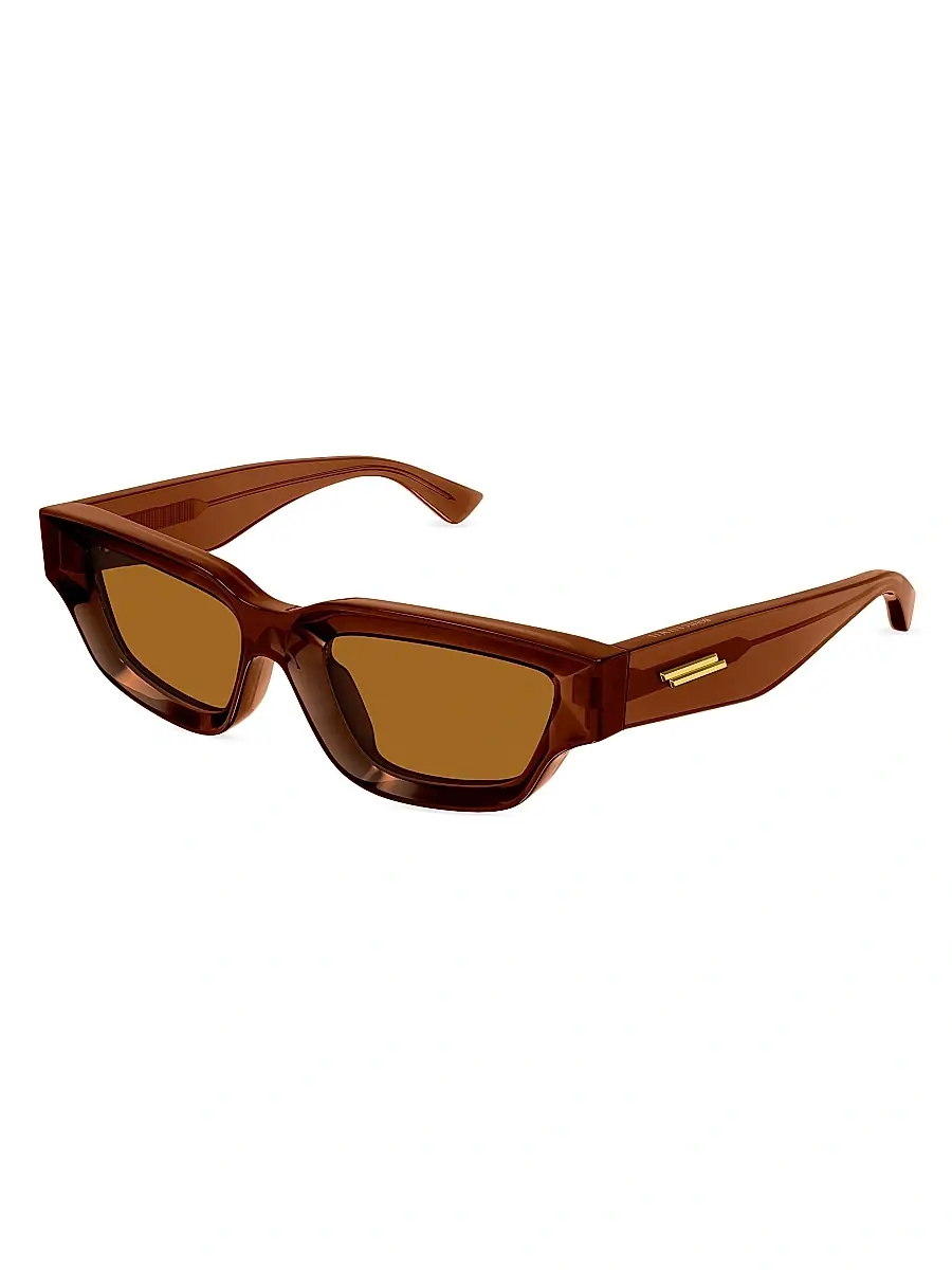 Bottega Veneta Men's Edgy 53MM Rectangular Sunglasses