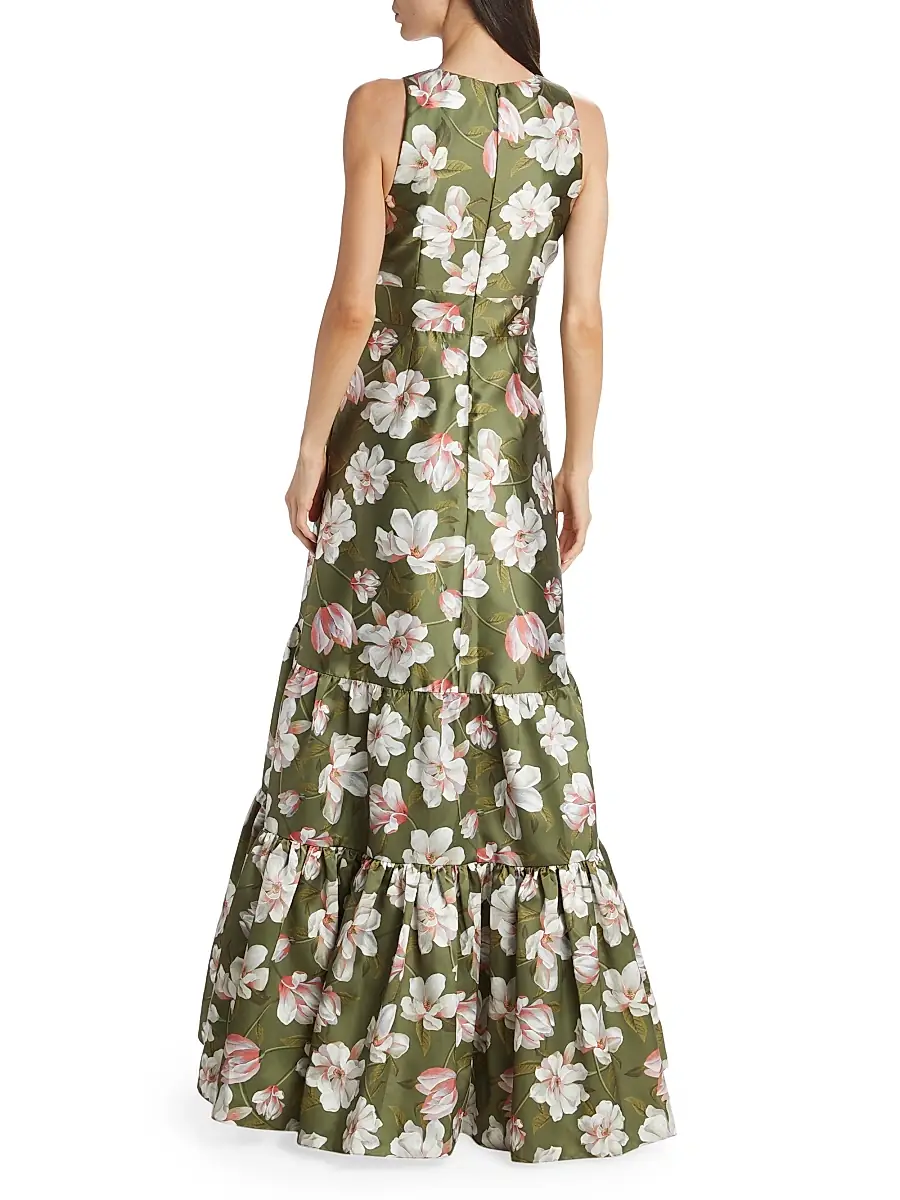 SACHIN & BABI Women's Rori Floral Satin Gown | Thumbnail 5 SACHIN & BABI Women's Rori Floral Satin Gown | Thumbnail 5